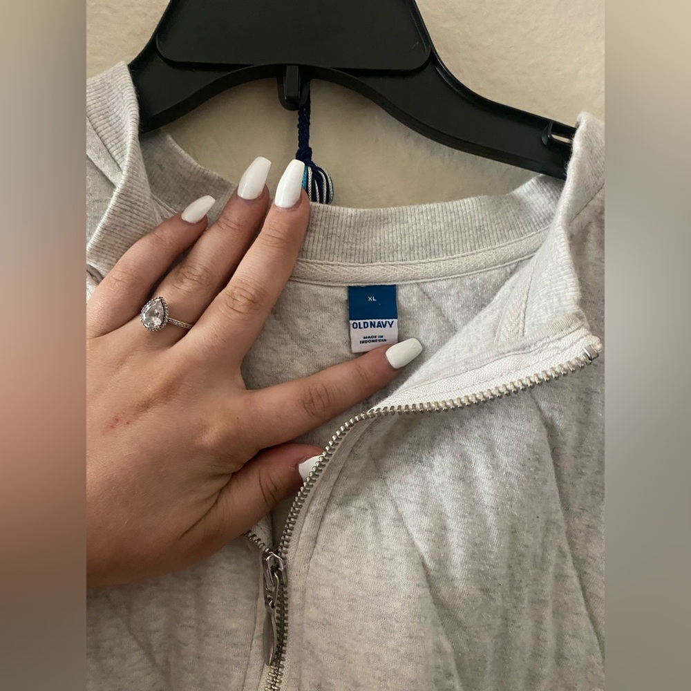Creme Crop Quarter Zip!